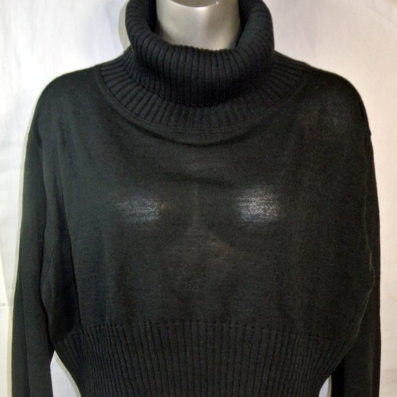 Sarah Pacini Fine Knit Cropped Cowl Neck Sweater - Picture 5 of 6